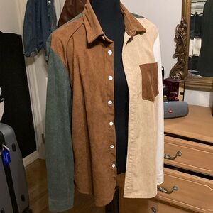 Colorblock Corduroy Jacket